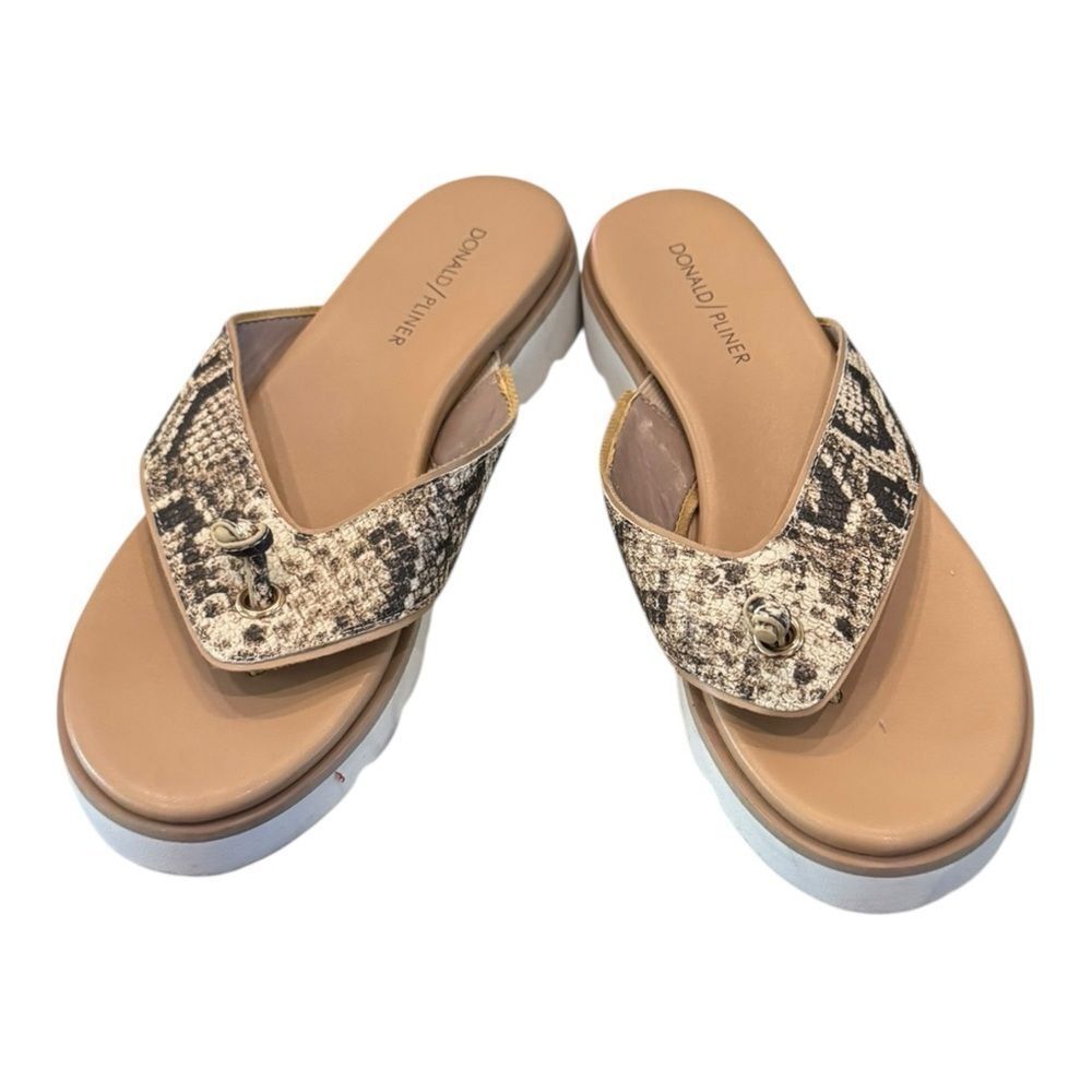 Donald J. Pliner Laura Women's Snake Print Sandals 8 - Picture 3 of 7